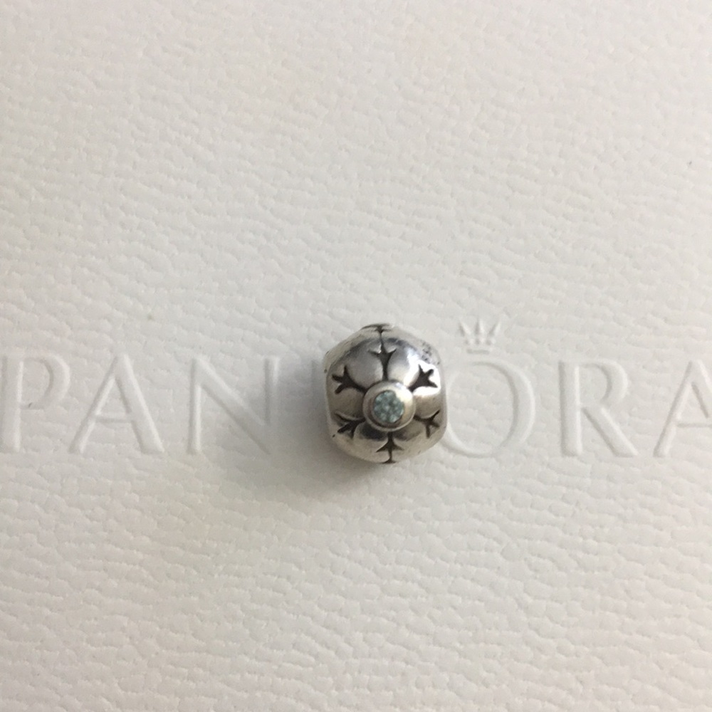 Pandora Blue Snowflake Charm